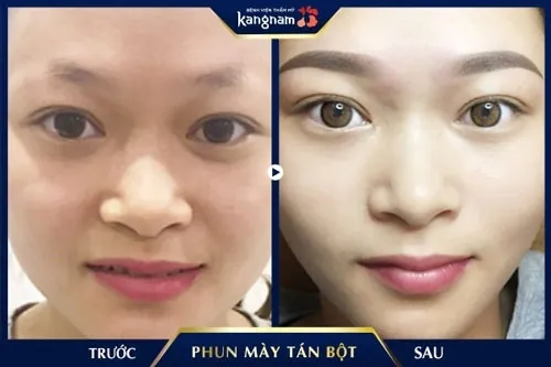 phun tán bột lông mày Hàn quốc 