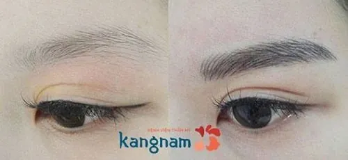 thêu lông mày tán bột có đau không