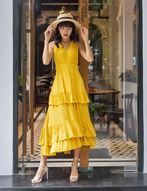 Maxi là sự lựa chọn hợp lý cho người hông to váy cho người hông to