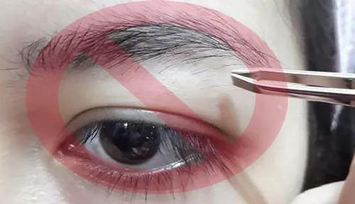 Không được cạo hay nhổ lông mày