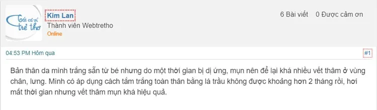 làm trắng da mặt bằng lá trầu không