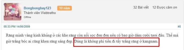 có nên tẩy trắng răng webtretho