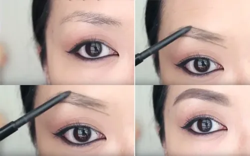 vẽ chân mày cánh cung