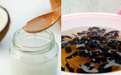 gội đầu bằng bồ kết và dầu dừa