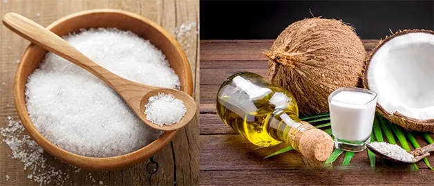 Da sáng mịn nhờ tẩy da chết thường xuyên bằng dầu dừa + muối