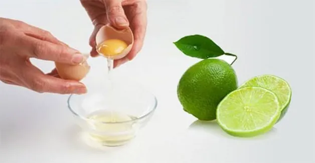 Tẩy da chết ở mặt bằng chanh và lòng trắng trứng
