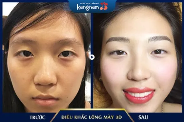 Điêu khắc lông mày tự nhiên tại Kangnam