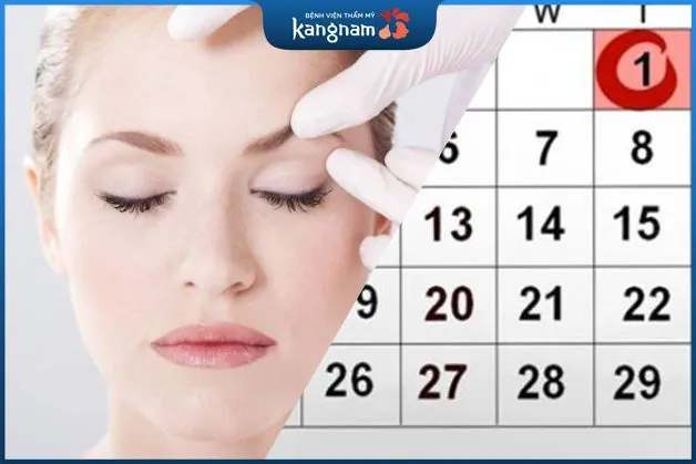 Không nên cắt mí khi đến tháng