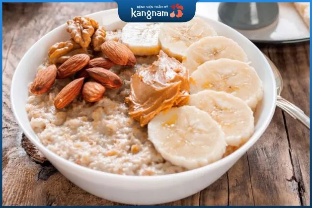 Quả óc chó và bột yến mạch