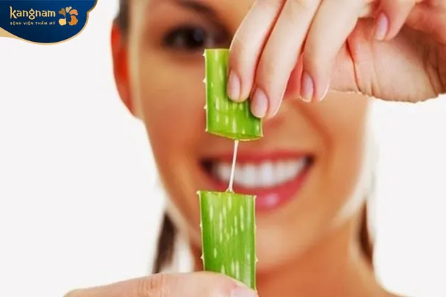 Dùng nha đam cũng là cách trị thâm môi an toàn