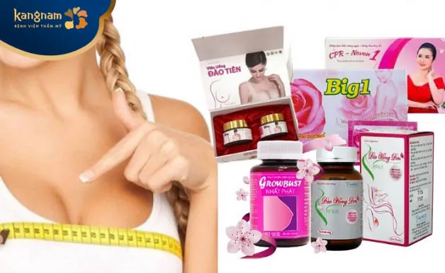 Sử dụng viên uống, kem nở ngực