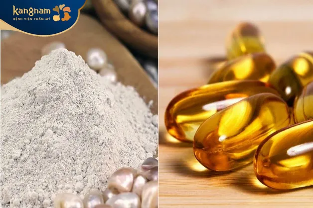 Dưỡng trắng da bằng Vitamin E và bột ngọc trai