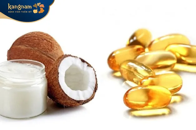Vitamin E và dầu dừa làm mờ thâm sẹo