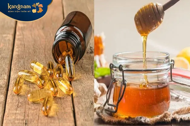 Dùng Vitamin E kết hợp mật ong dưỡng ẩm sâu