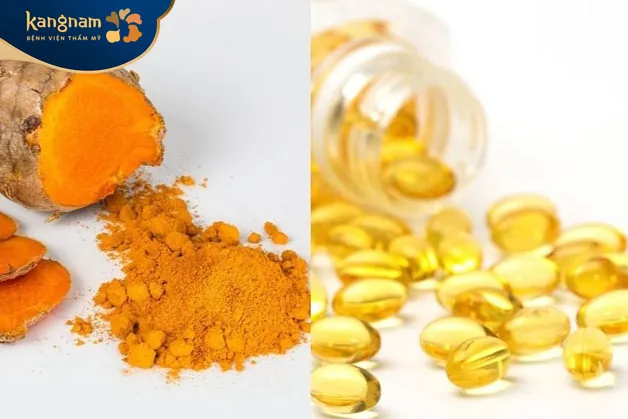 Trị mụn bằng Vitamin E và nghệ