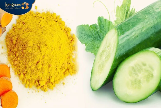 Mặt nạ từ dưa leo và tinh bột nghệ giúp cấp ẩm hiệu quả 