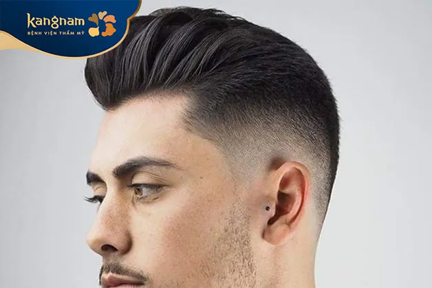 Tóc pompadour undercut cho nam giới mặt kim cương