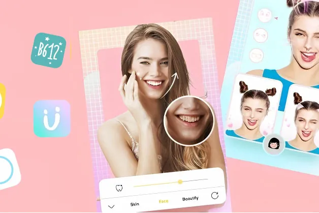 Dùng app sống ảo