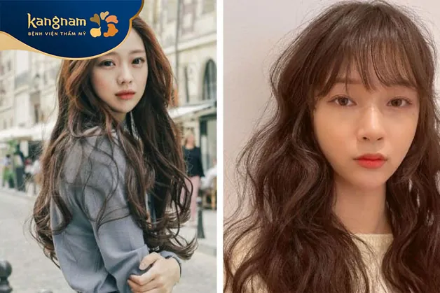 Để tóc uốn cụp hoặc xoăn nhẹ nhàng ôm vào mặt