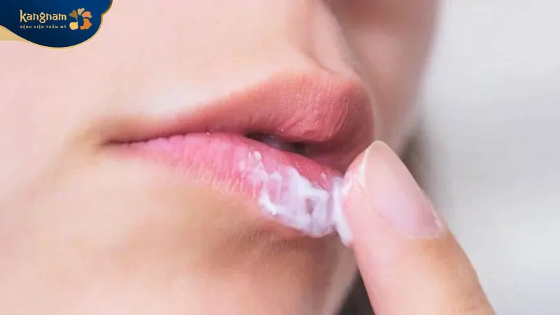 Thoa dưỡng môi theo chỉ dẫn