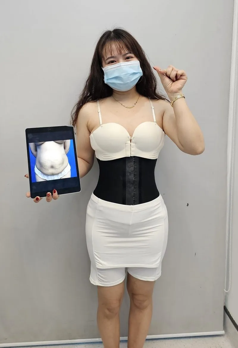 Đeo đai định hình giúp vùng bụng nhanh vào forrm