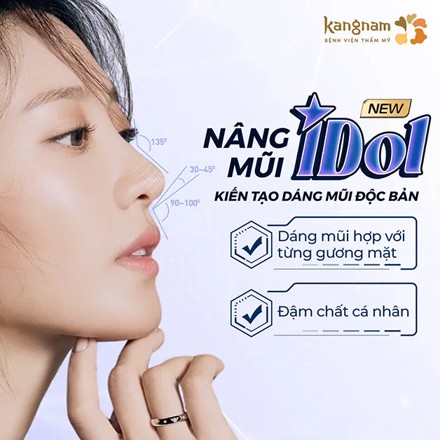 Nâng mũi Idol khắc phục khuyết điểm mũi tẹt